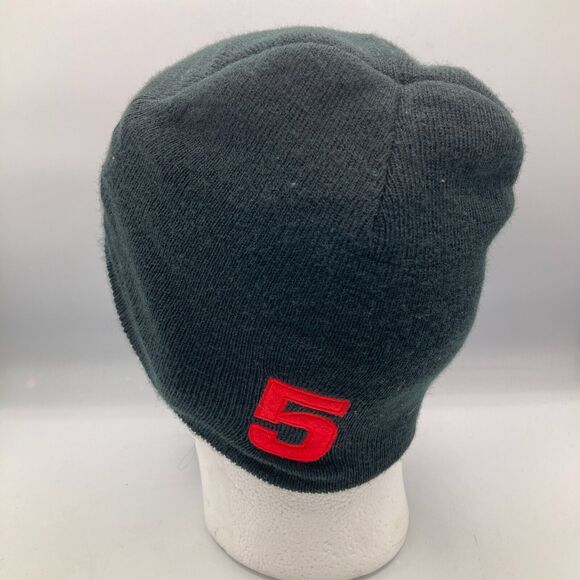 VINTAGE SPEED RACER BLACK KNIT BEANIE CAP HAT RACING FLAMES 5 - Picture 4 of 7